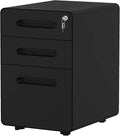 3 Drawer Metal Rolling File Cabinet with Lock Q57155