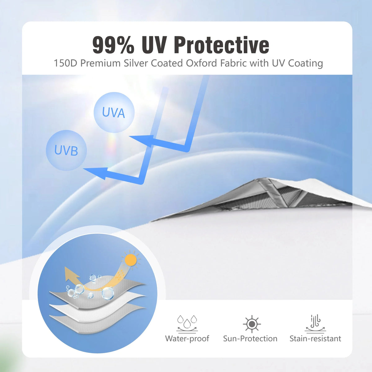 10'x 10' Pop up Canopy Tent with Roller Bag, Blue X9562