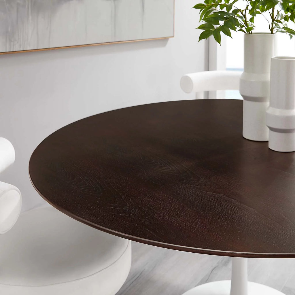 60" Round Wood Metal Dining Table M888
