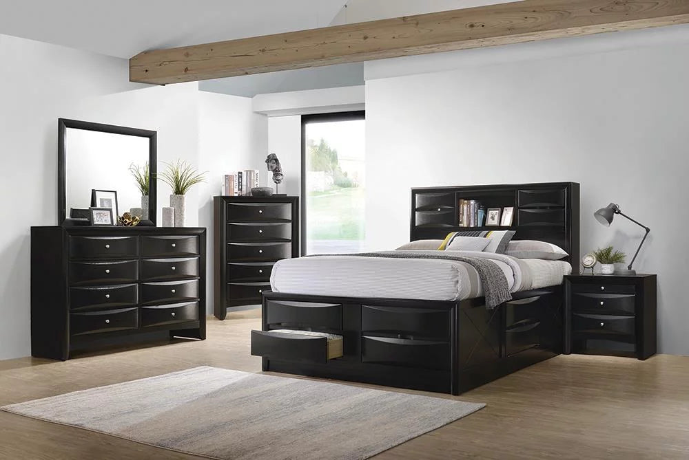 Black Eastern King Platform Storage Bed A269327