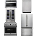 36 Electric Range, Refrigerator, Dishwasher, Microwave and Wine Cooler G9433