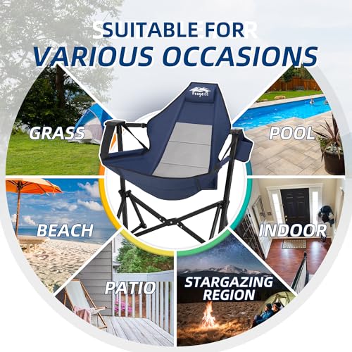 Hammock Camping Chair with Headrest and Cup Holder Y8633