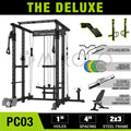 1500 lbs Power Rack Cage with Cable Crossover Machine Q90988