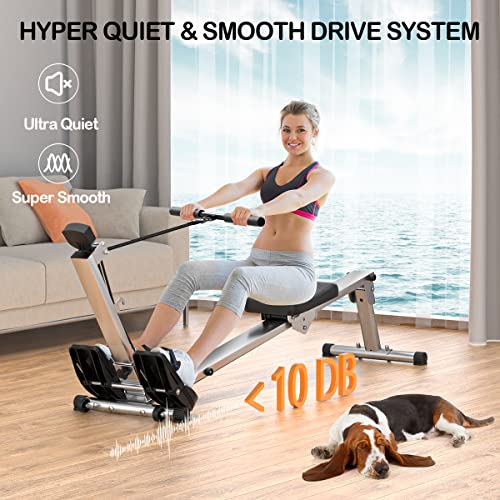 Foldable Rowing Machine with LCD Monitor U3829