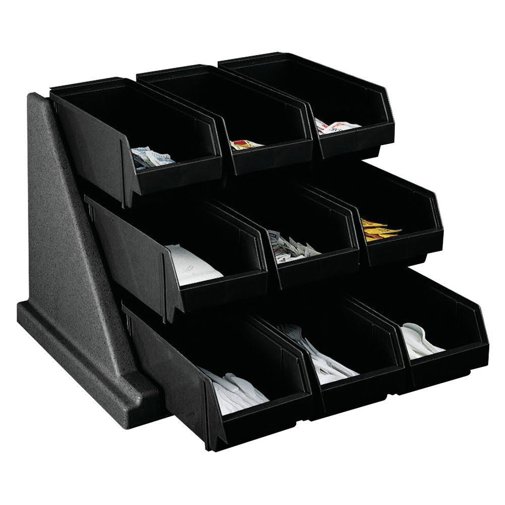 Black 9 Bins Organizer Rack L405