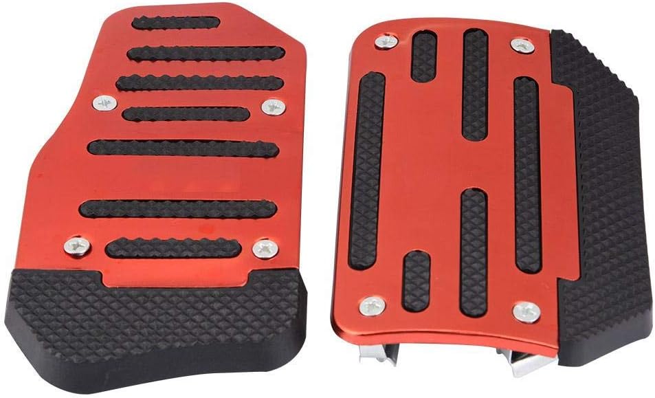 Blue Alloy Nonslip Brake Pedal Cover Pack of 2 I44028