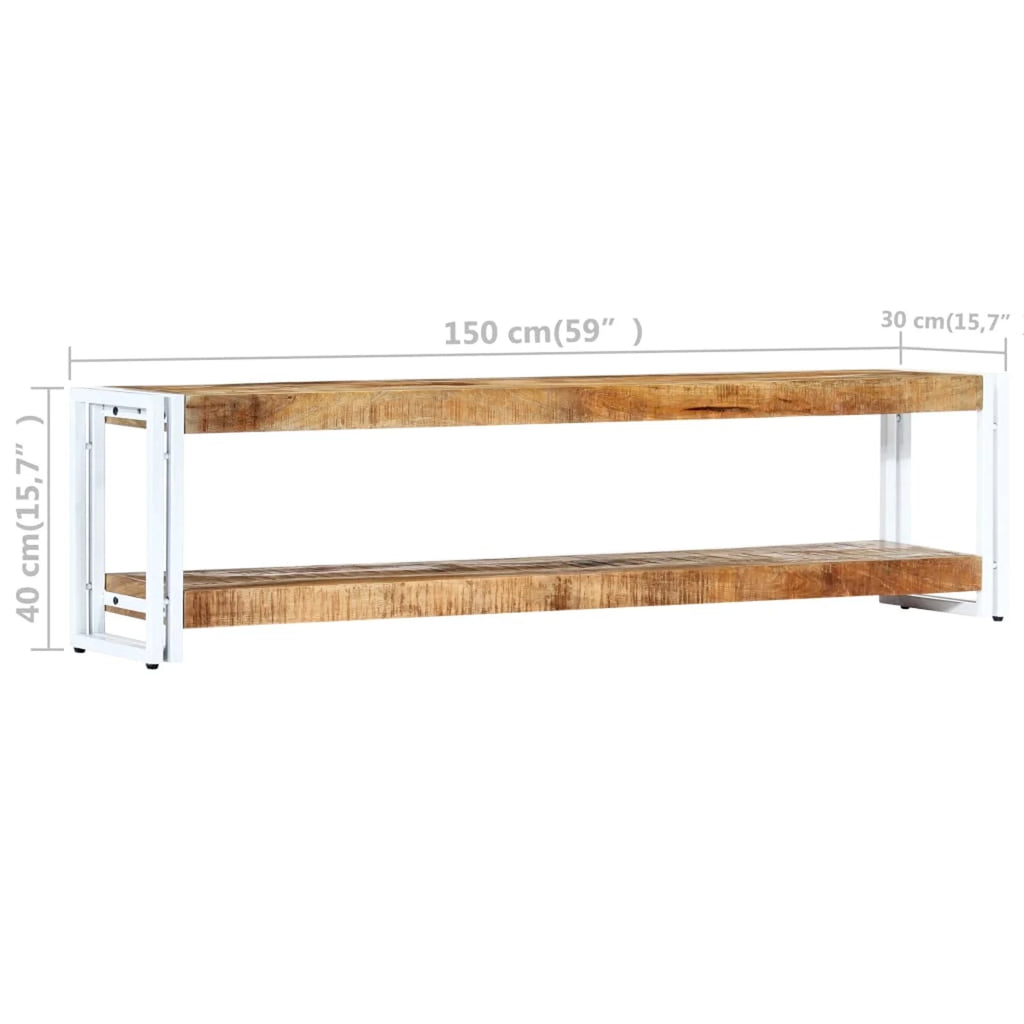 Mango Wood TV Stand with Iron Frame F92828