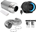 6 Inch 294 CFM Inline Fan with Carbon Filter and Ducting N435