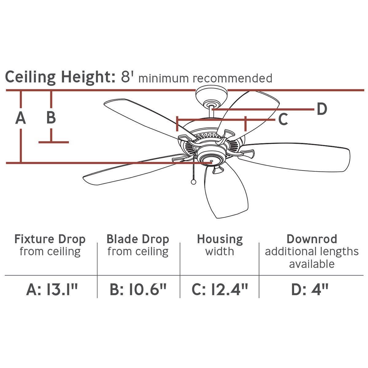 White Ceiling Fan M6615