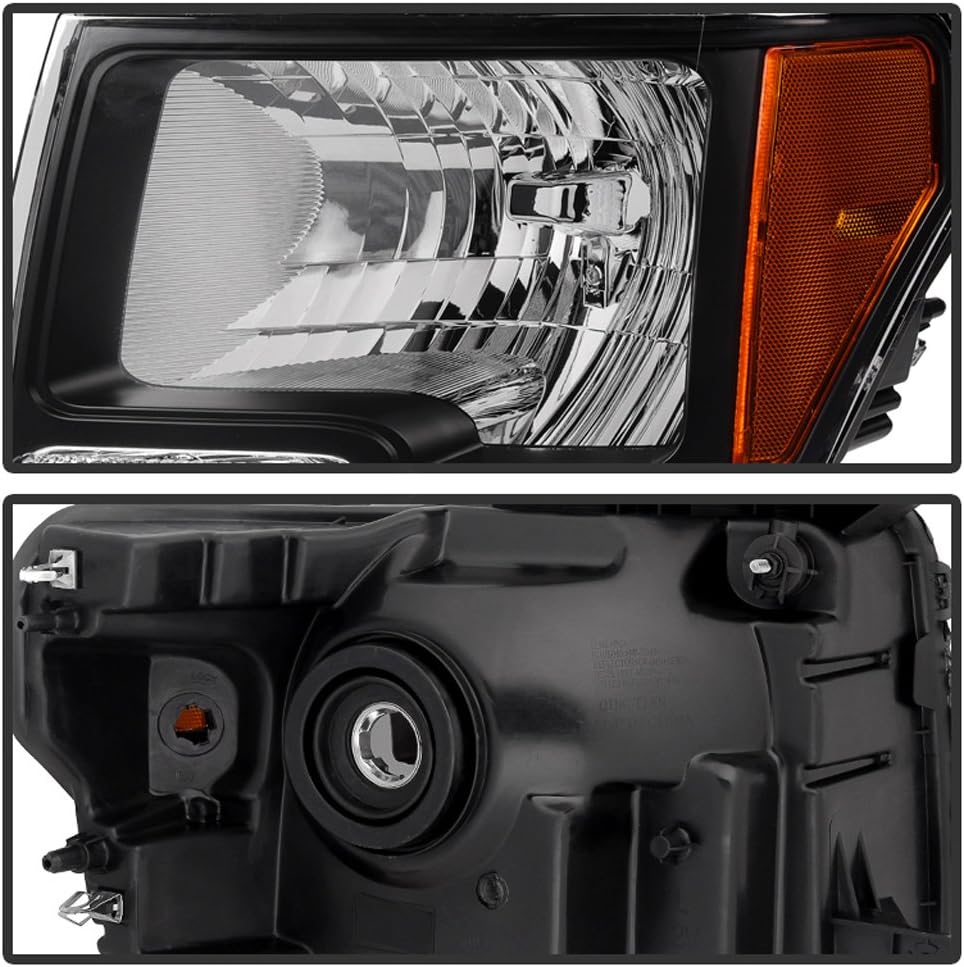 Black Replacement Headlights Driver + Passenger Side E2158