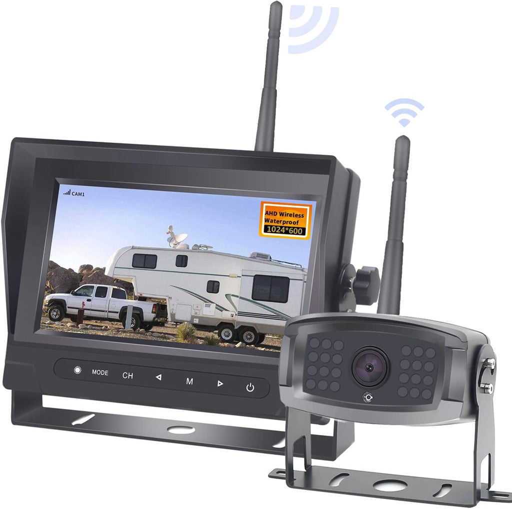 1080P Digital Wireless Rear View Camera with 7'' DVR Monitor IP67 Waterproof R167397