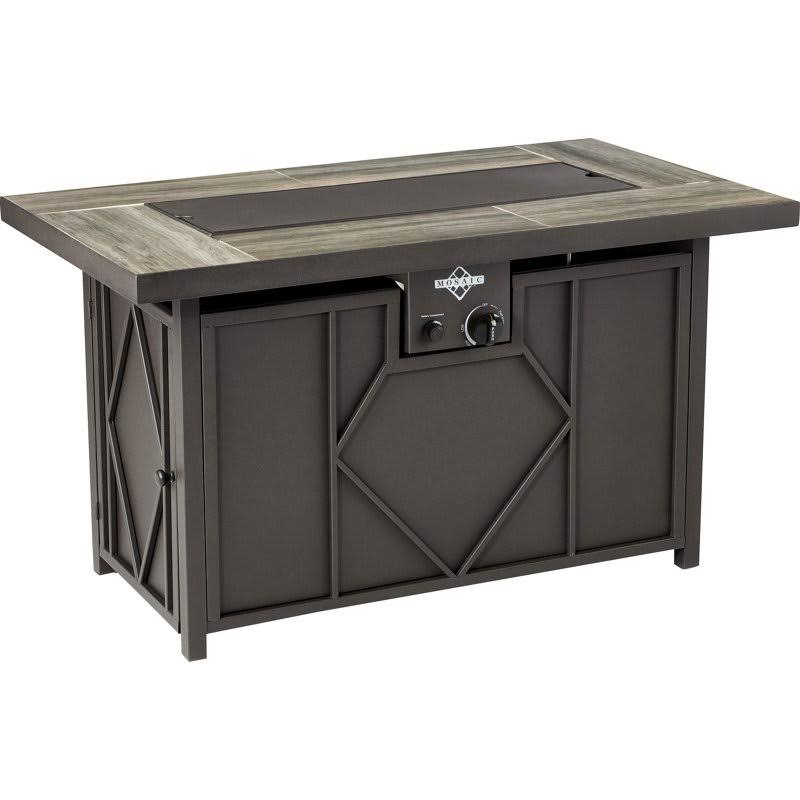 42 in x 24 in Black Brown Gas Fire Pit N3052