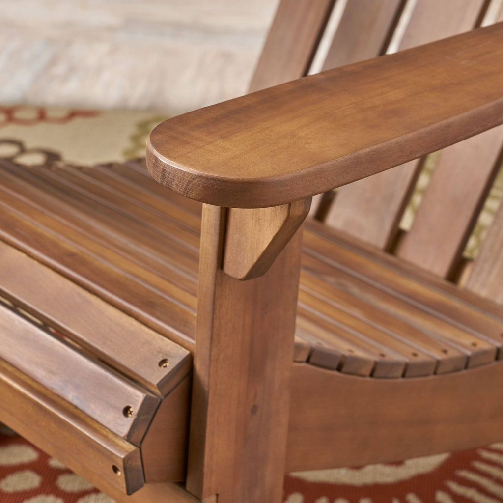 Dark Brown Acacia Wood Outdoor Rocking Chair M9017