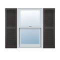 Vinyl Cathedral Top Open Louver Shutters Y644