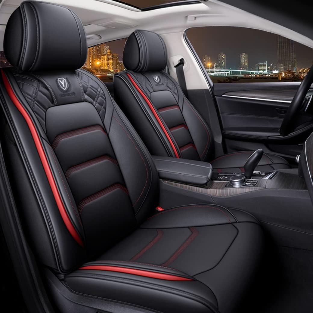 Leather Car Seat Covers 5 Seats Full Set S158