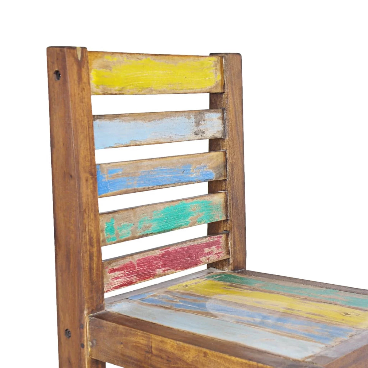 4 Piece Reclaimed Wood Dining Chair Set J551