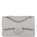 Classic Double Flap Grey Caviar A7787
