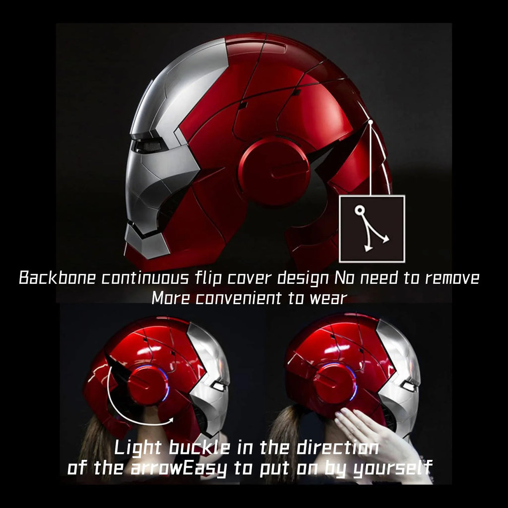 Wearable Electronic Helmet with Sounds & LED Eyes 1:1 Model F844