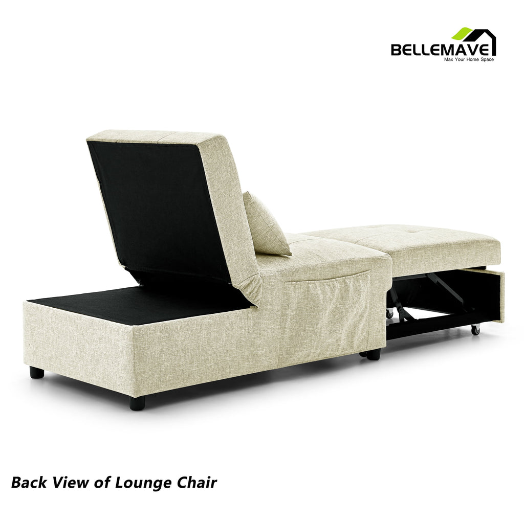 4 in 1 Folding Sofa Bed with 1 Pillow and Side Pocket W985