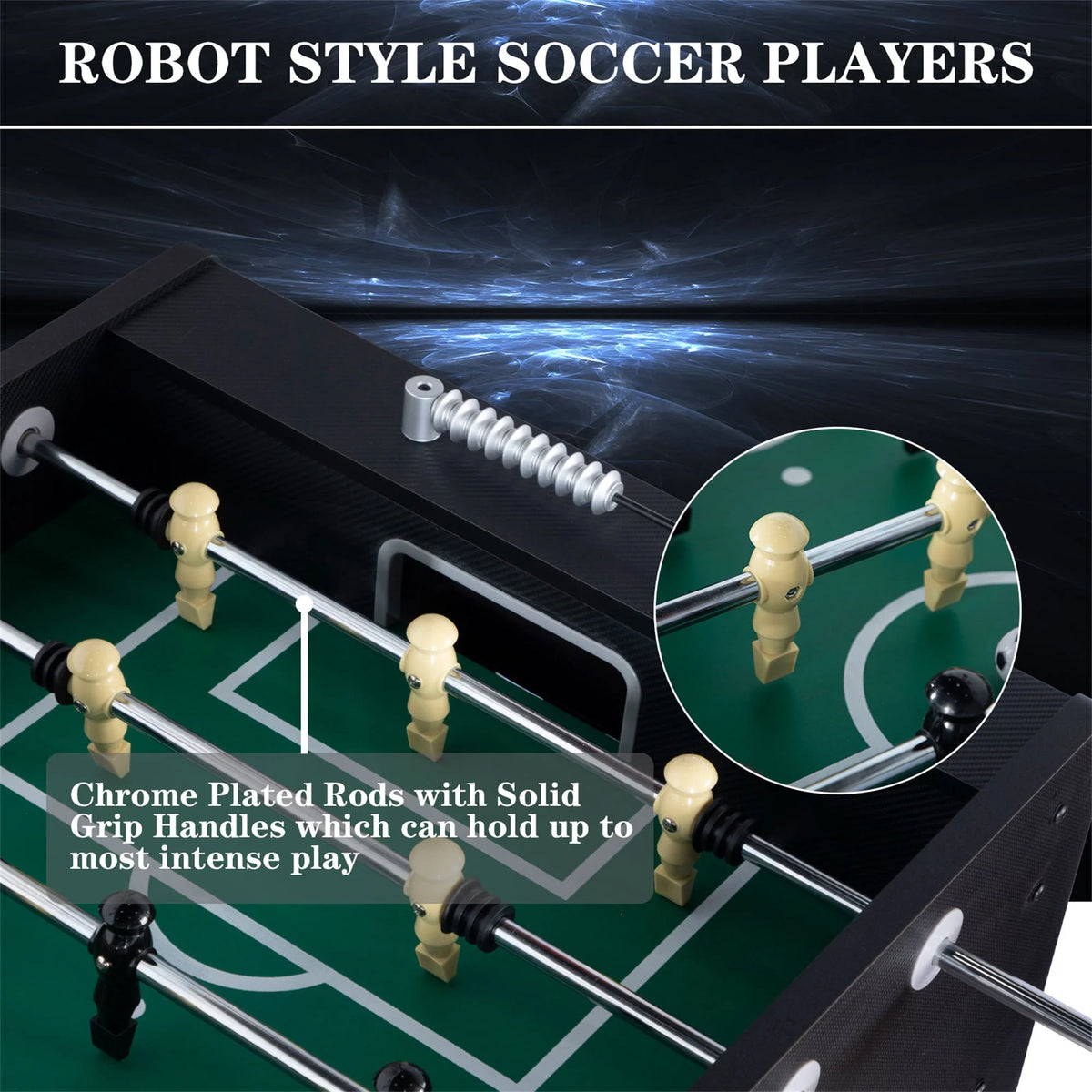 55 Foosball Table with Balls and Leg Levelers R26658