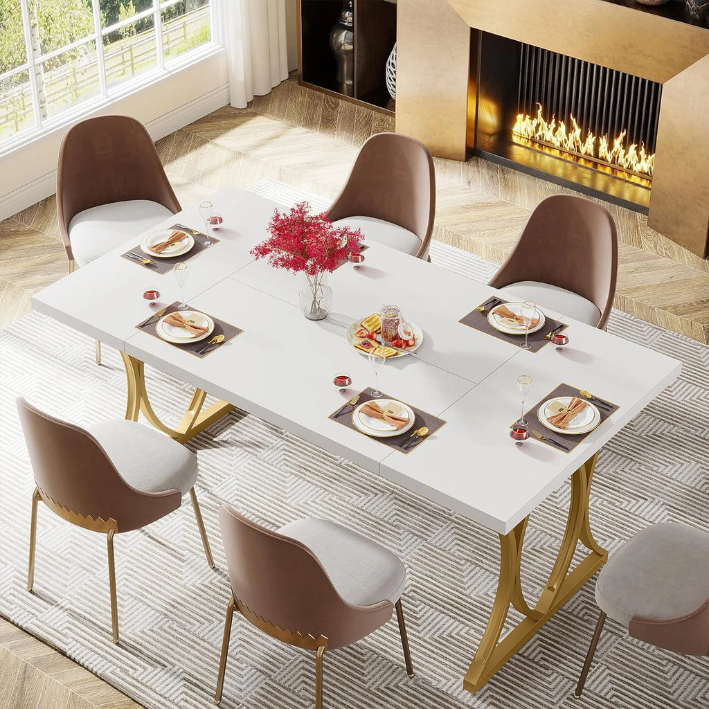 62.9 Inch Dining Table for 4-6 People H7890