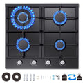 24 inch 4 Burners Gas Cooktop with Tempered Glass X792