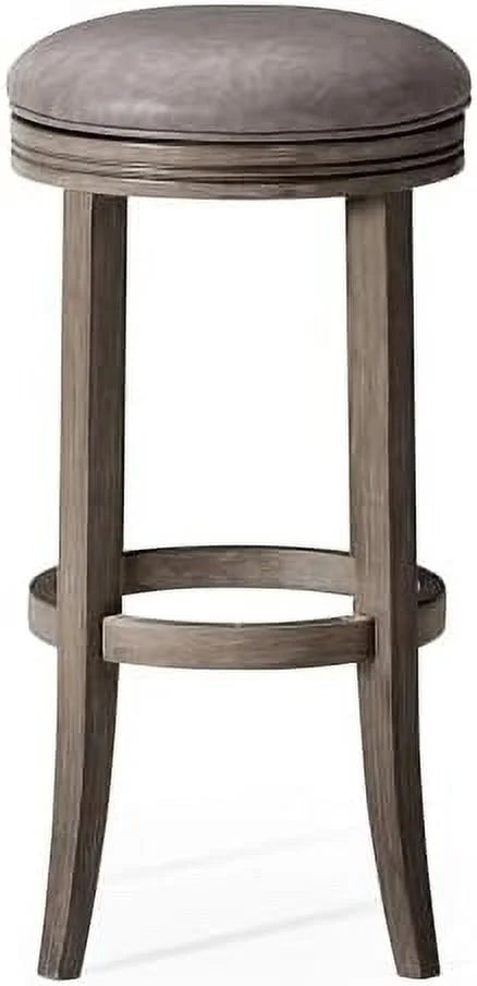 Eva Stool Weathered Oak Finish Vegan Leather B983527