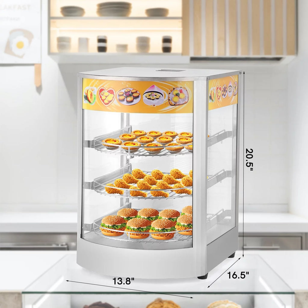 800W 3-Tier Commercial Food Warmer Display Case S76216