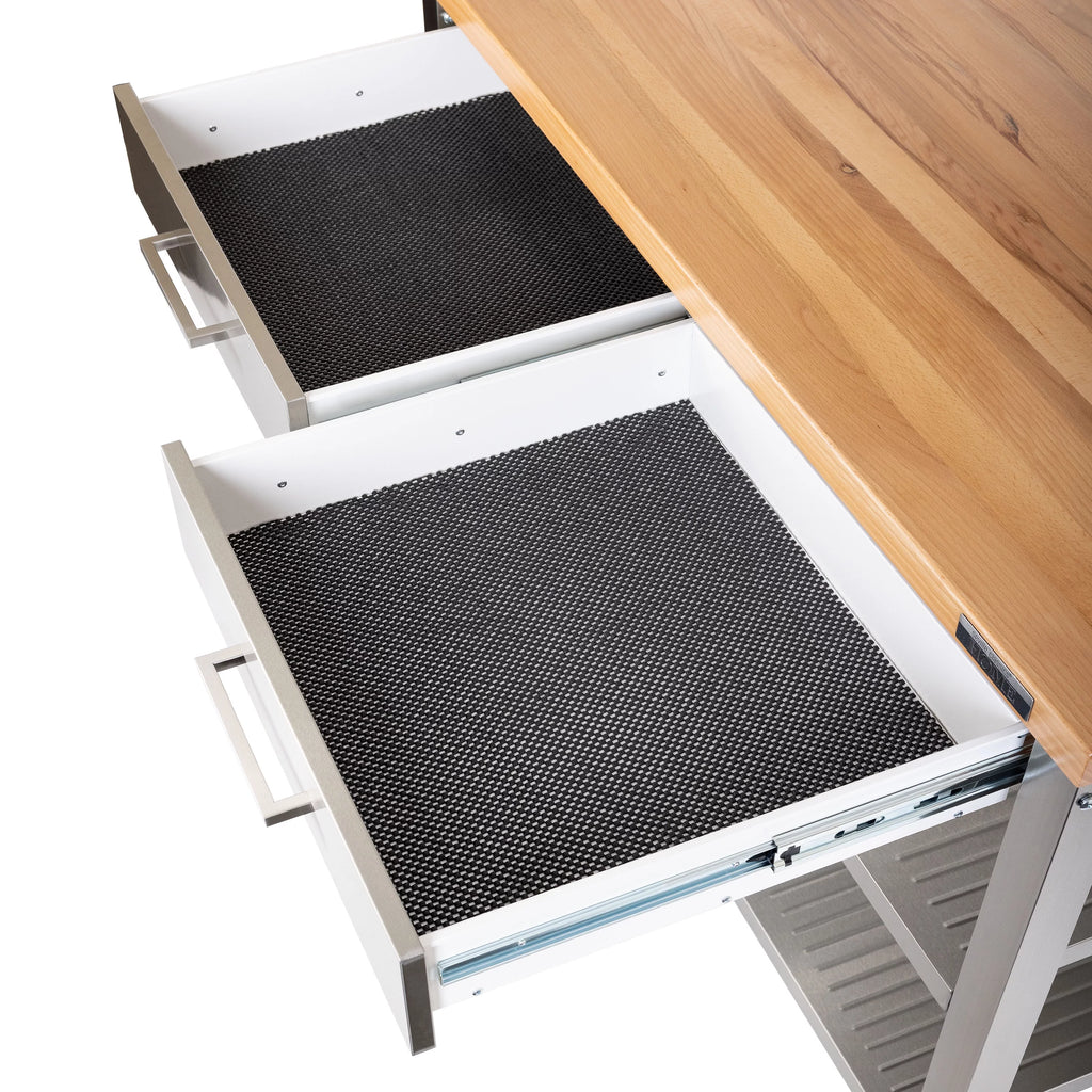 Stainless Steel Kitchen Island with Solid Wood Top Y770