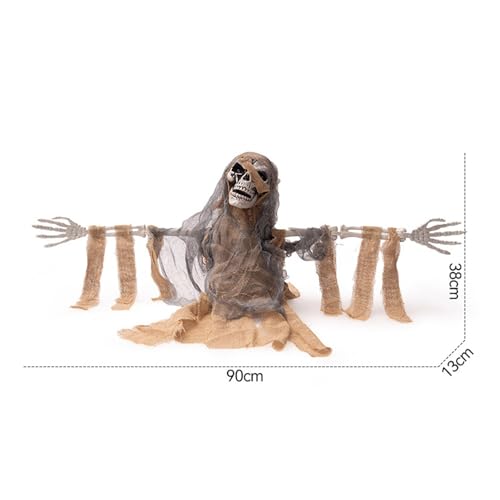 Animatronics Zombie Skeleton with Glowing Eyes and Sounds Z6042