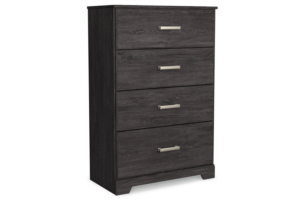 Black Four Drawer Engineered Wood Chest K3476