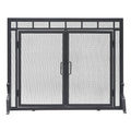 Black Fireplace Screen V3747