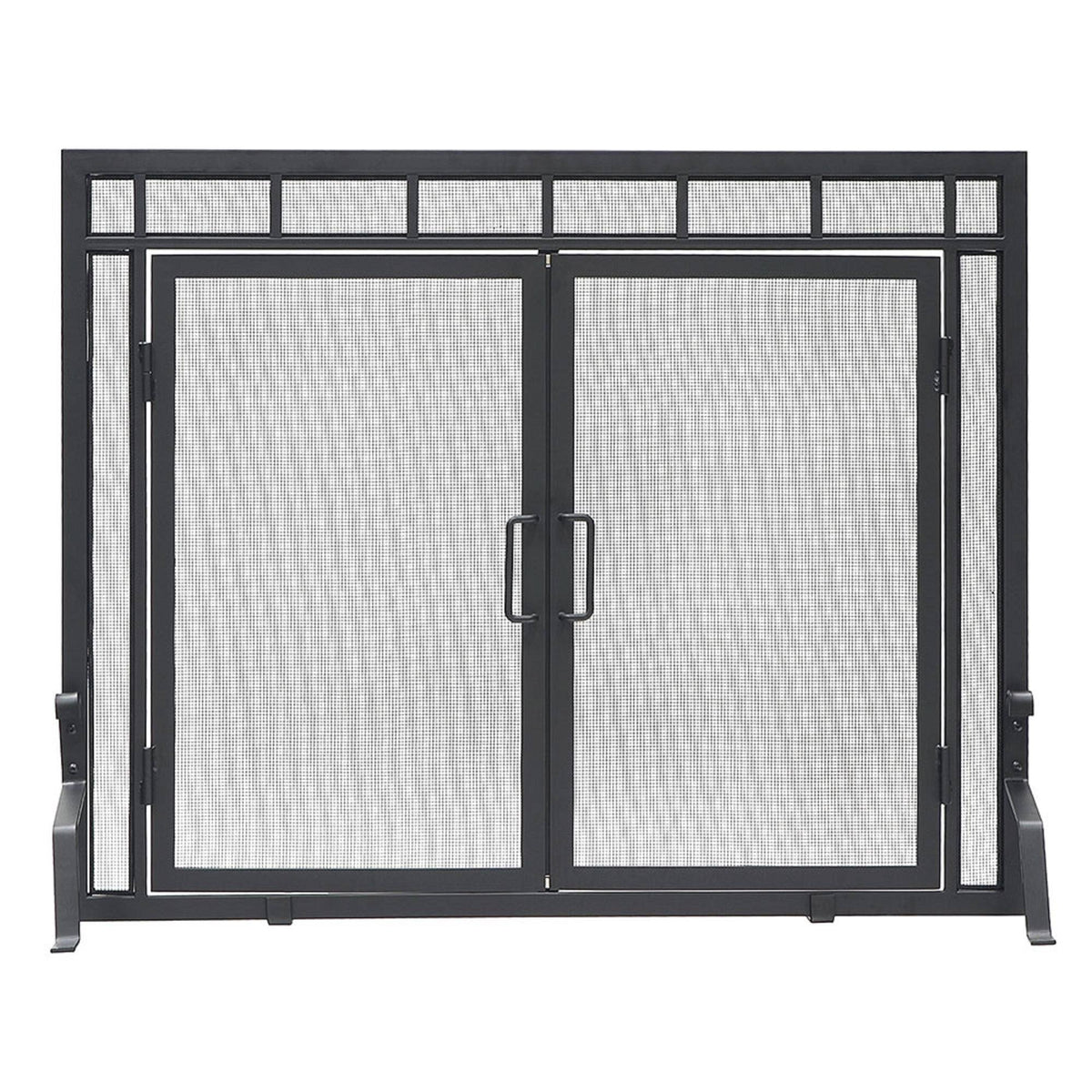 Black Fireplace Screen V3747