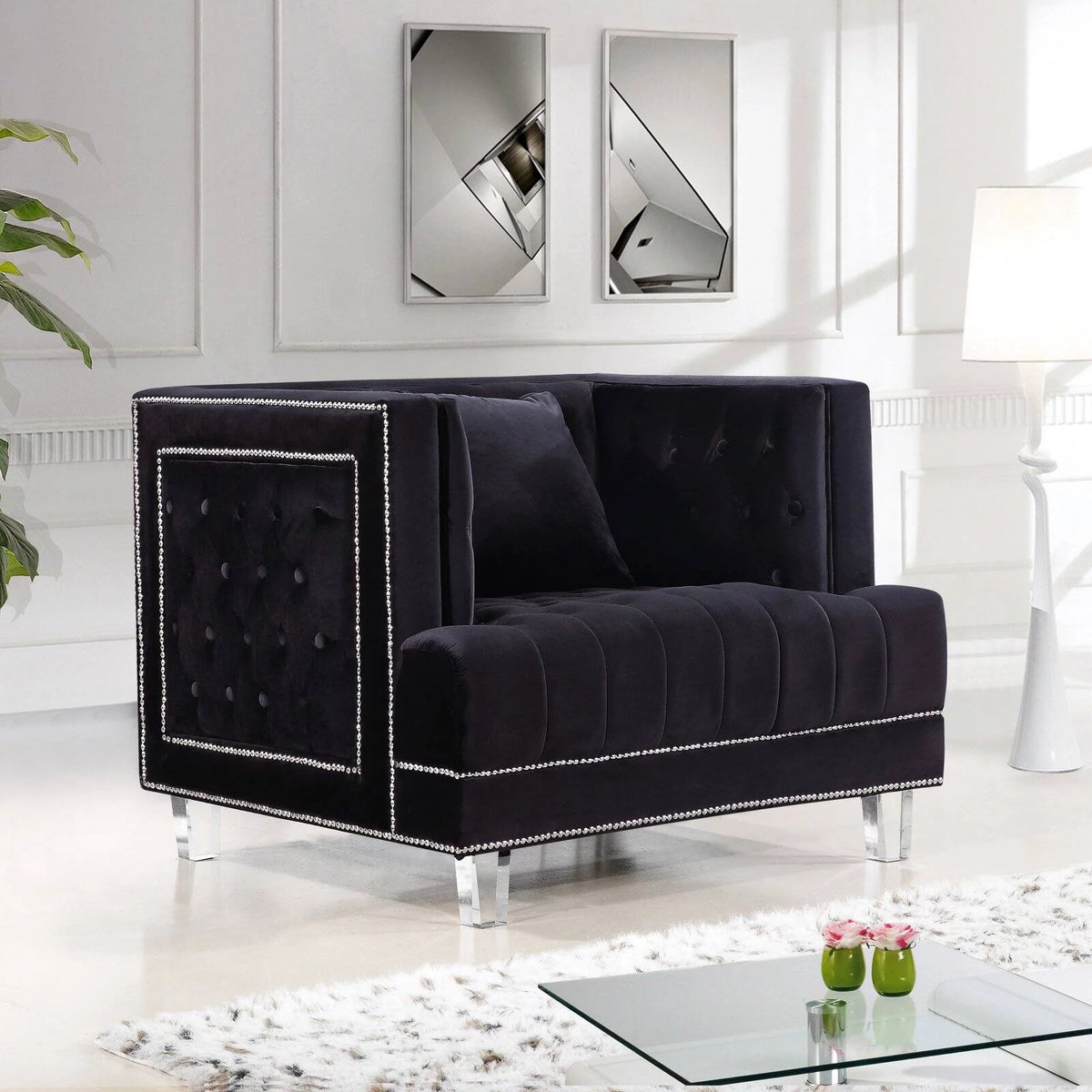 Cream Velvet Chair P2800