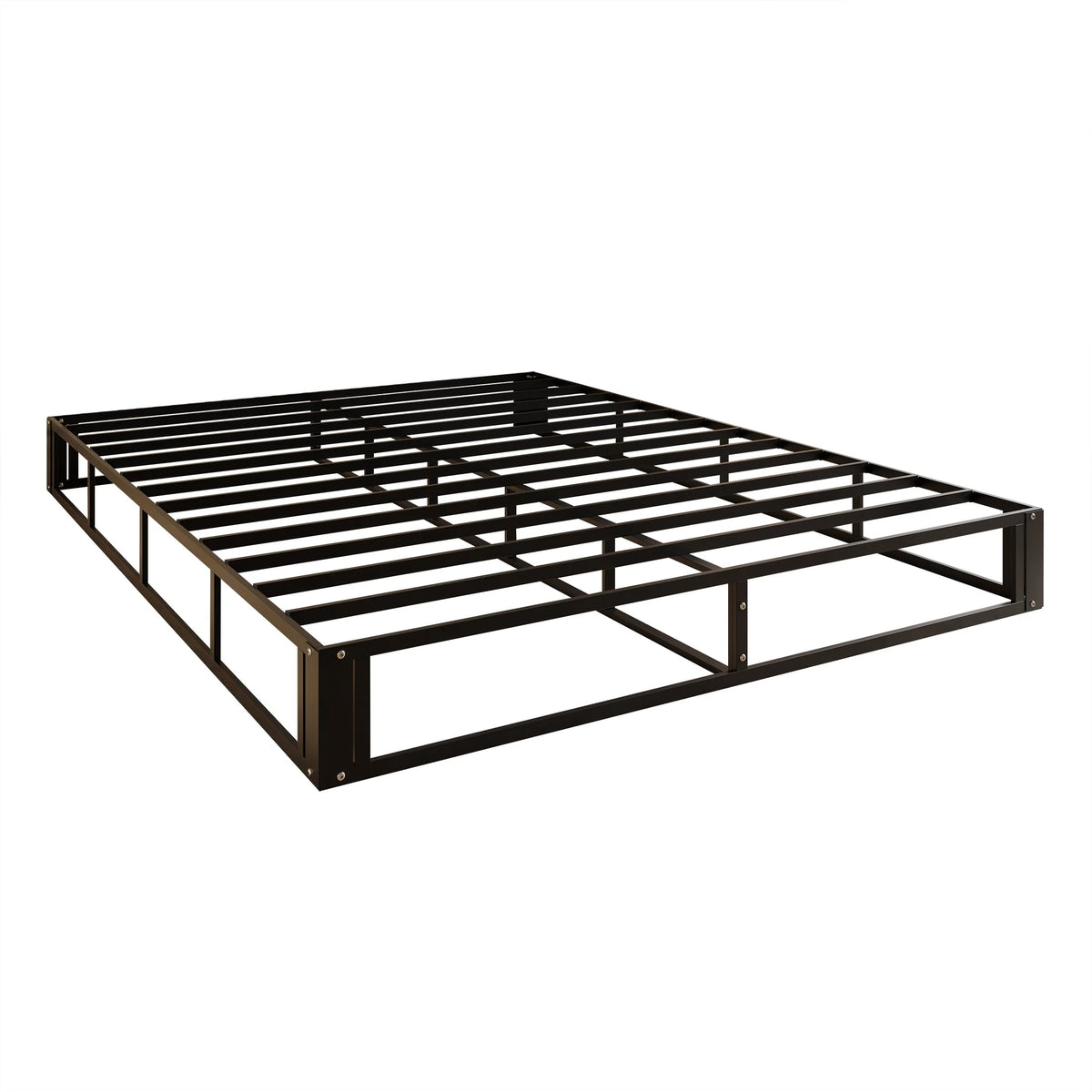 8 Queen Beige Linen Metal Box Spring F78545