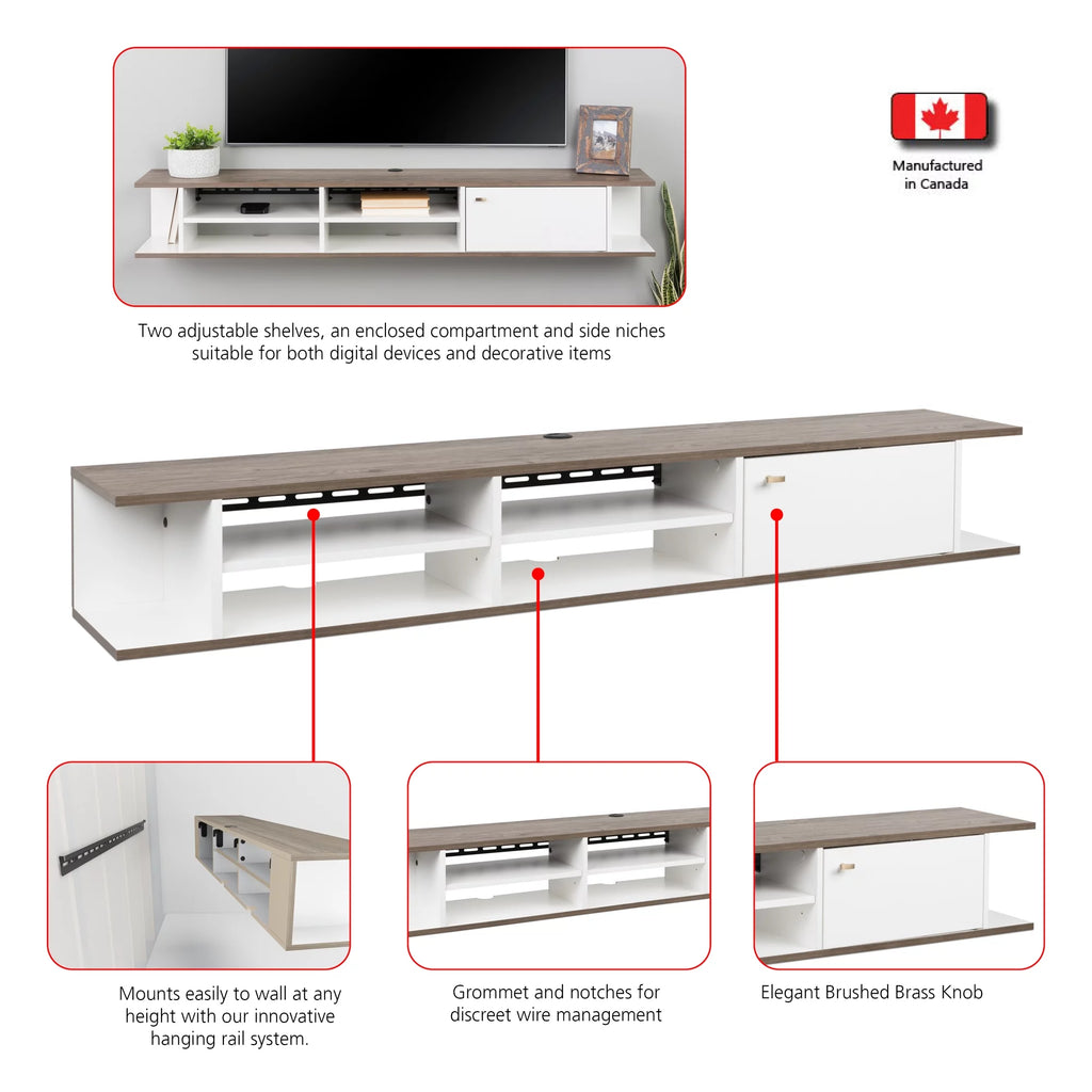 Wall Mounted Media Console with Door Y402402