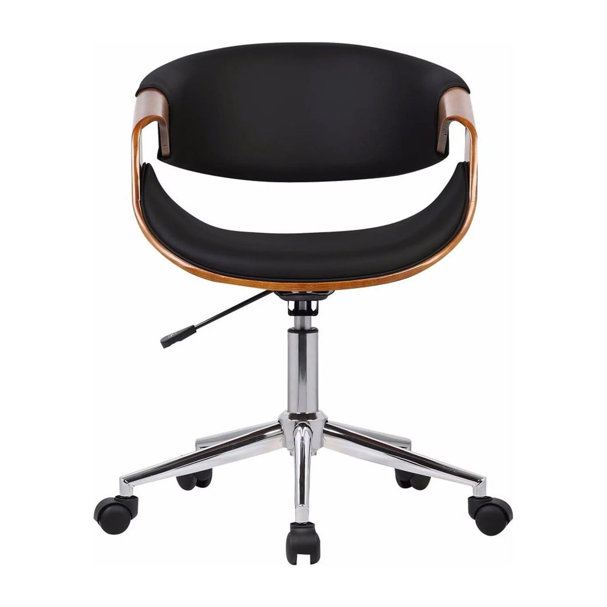 Adjustable Leatherette Wooden Frame Office Chair B61910