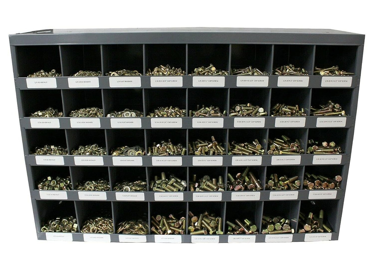 3,765 Piece Grade 8 Coarse Thread Nut Bolt & Washer Assortment Kit Y9038