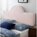 Pink Velvet Upholstered King California King Headboard K8637