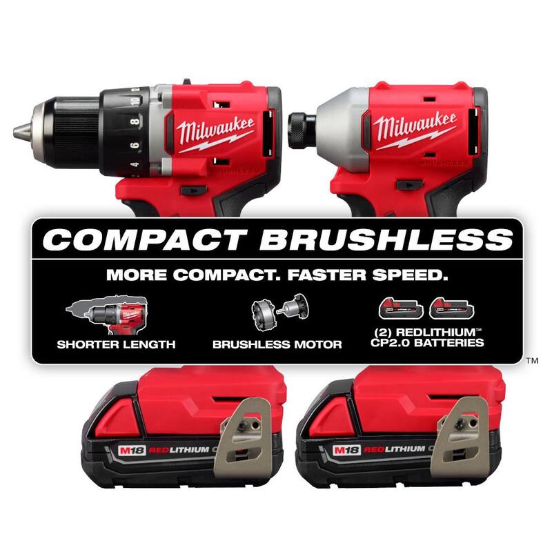 18V Lithium-Ion Brushless Cordless Compact Drill/Impact Combo Kit (2-Tool) L456