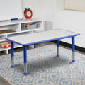 Blue Plastic Height Adjustable Activity Table E518837
