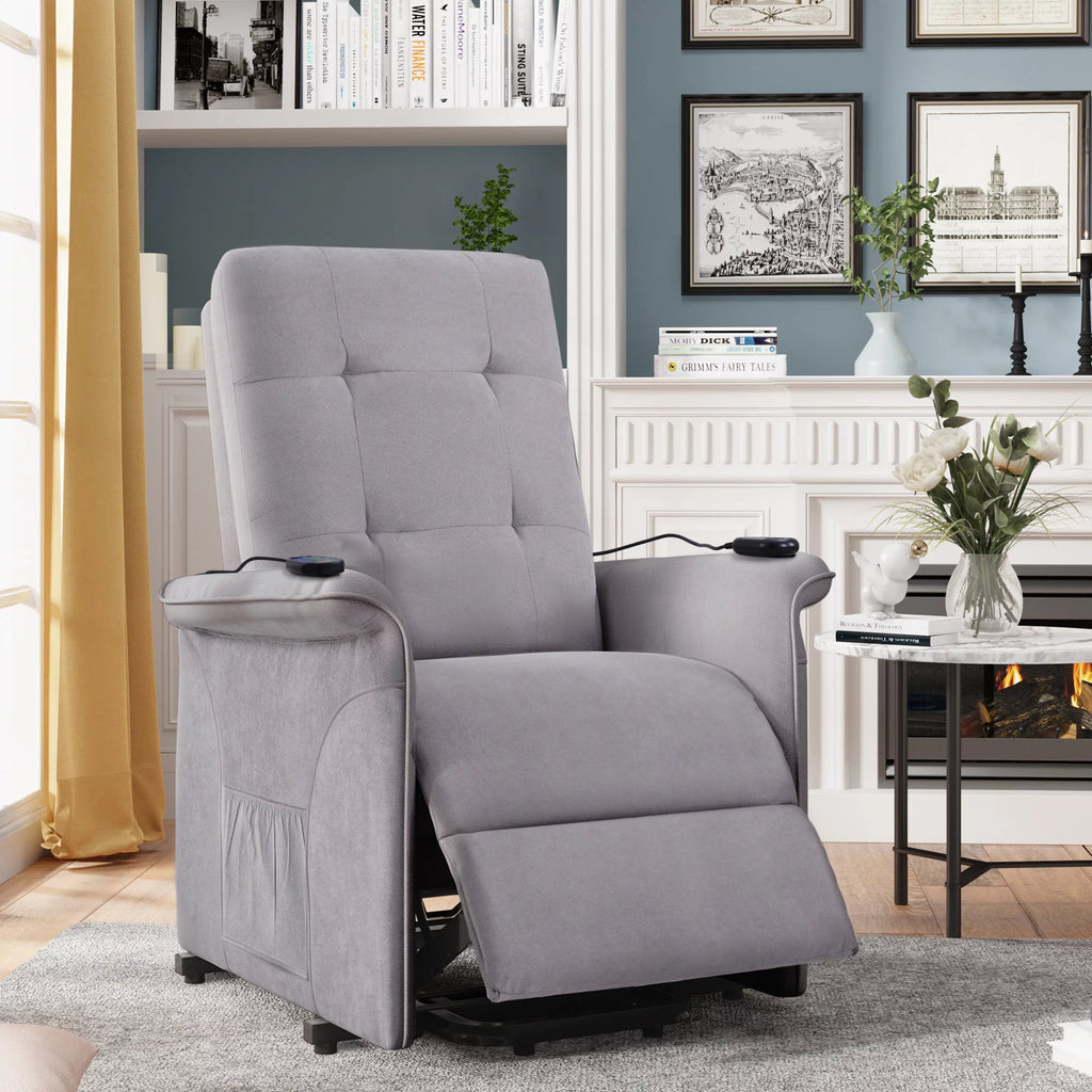 Power Lift Recliner Chair Light Gray J529