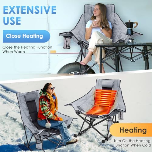 XL Oversized Heated Rocking Camping Chair R485
