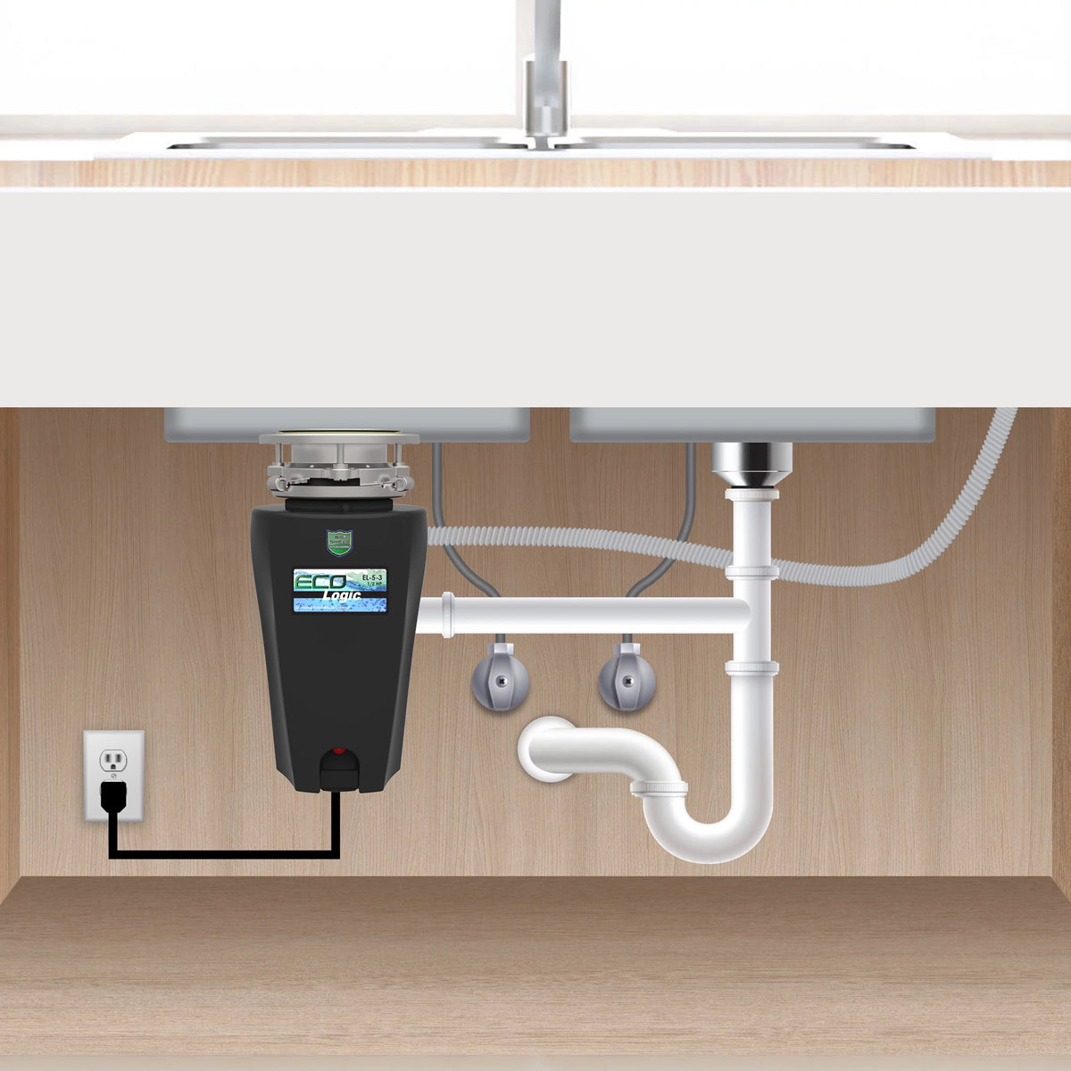 1/2 HP Garbage Disposal with Attached Power Cord F137707