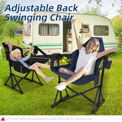 Hammock Camping Chair with Headrest and Cup Holder Y8633