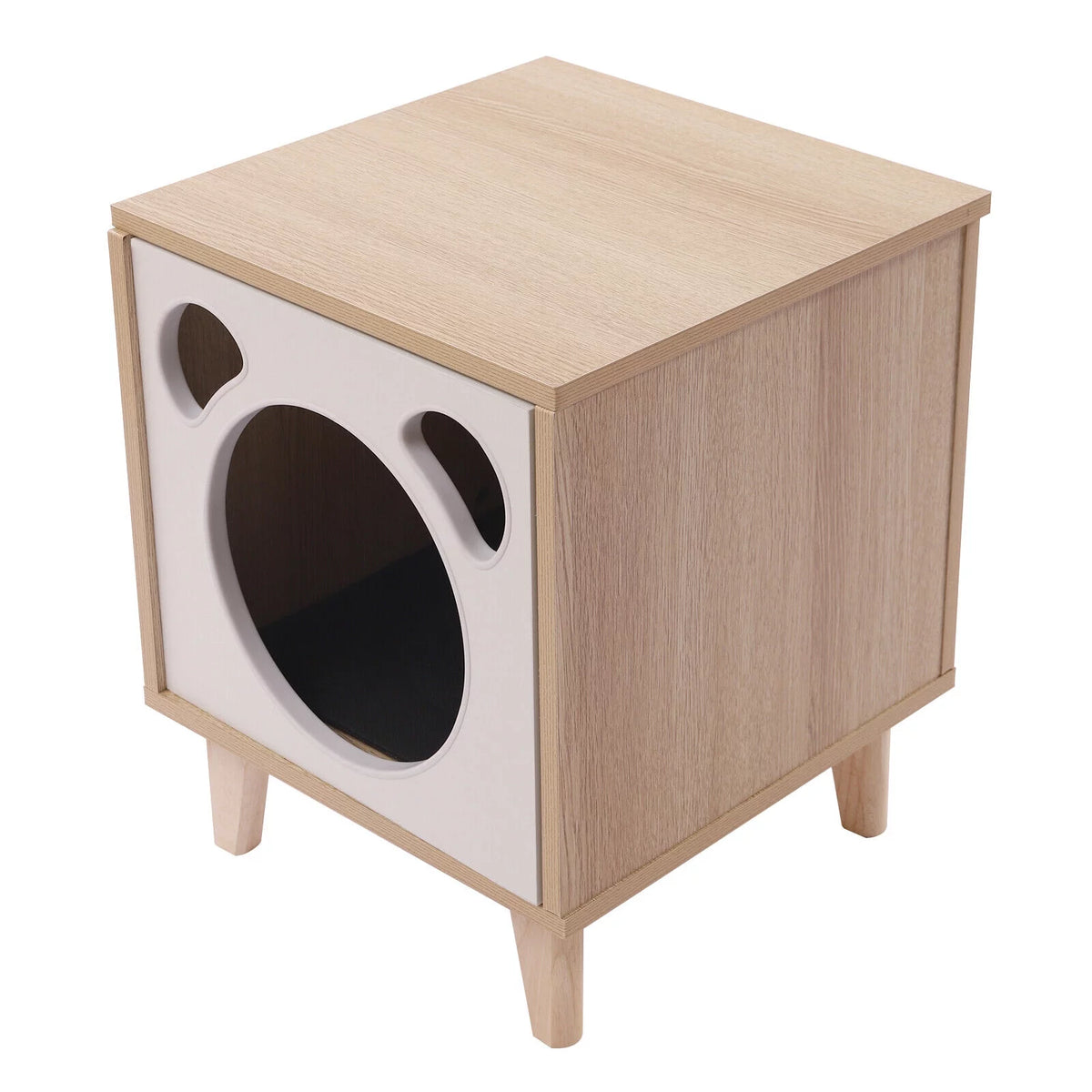 Wooden Cat House End Table A5824