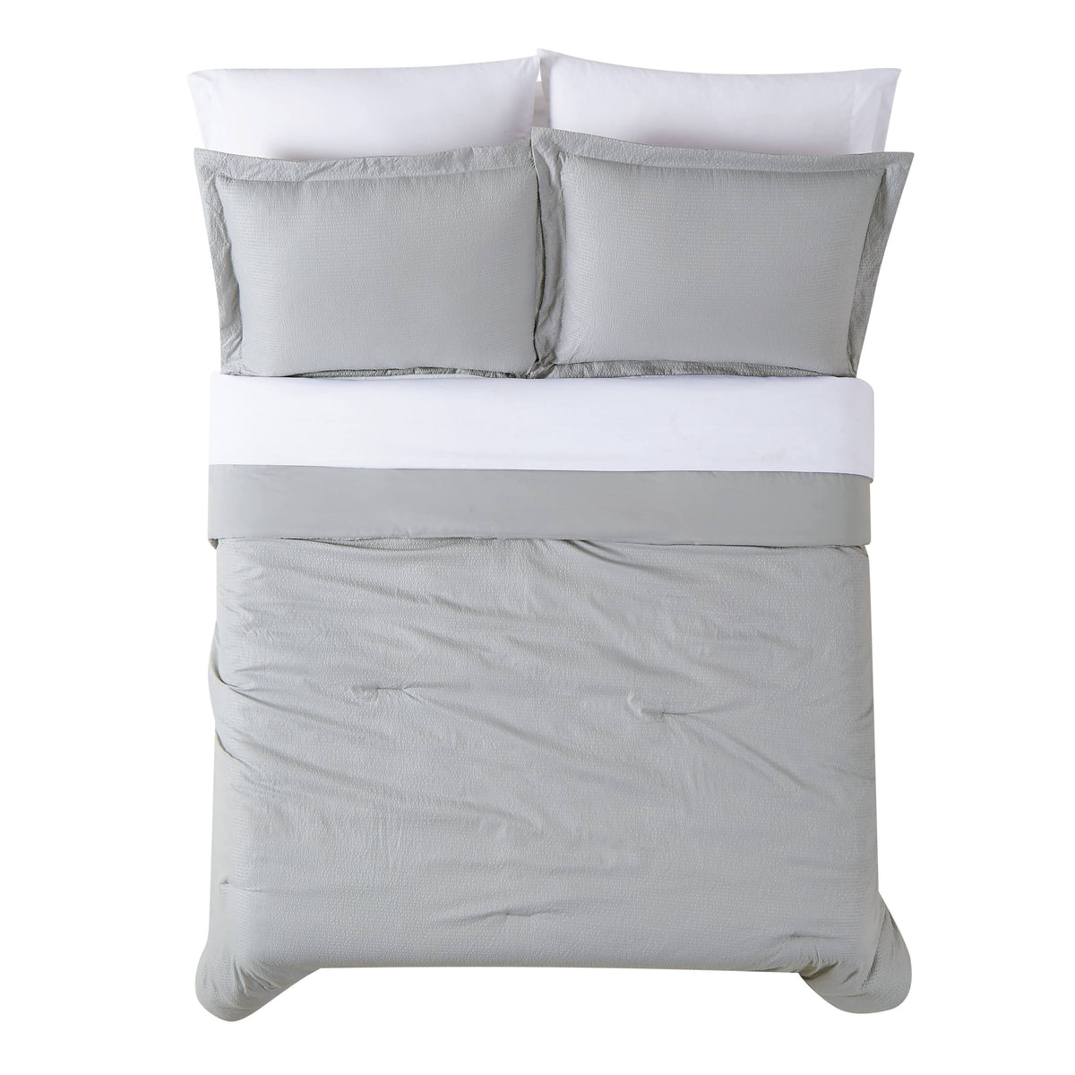King Gray 7 Piece Bed in A Bag Z1871