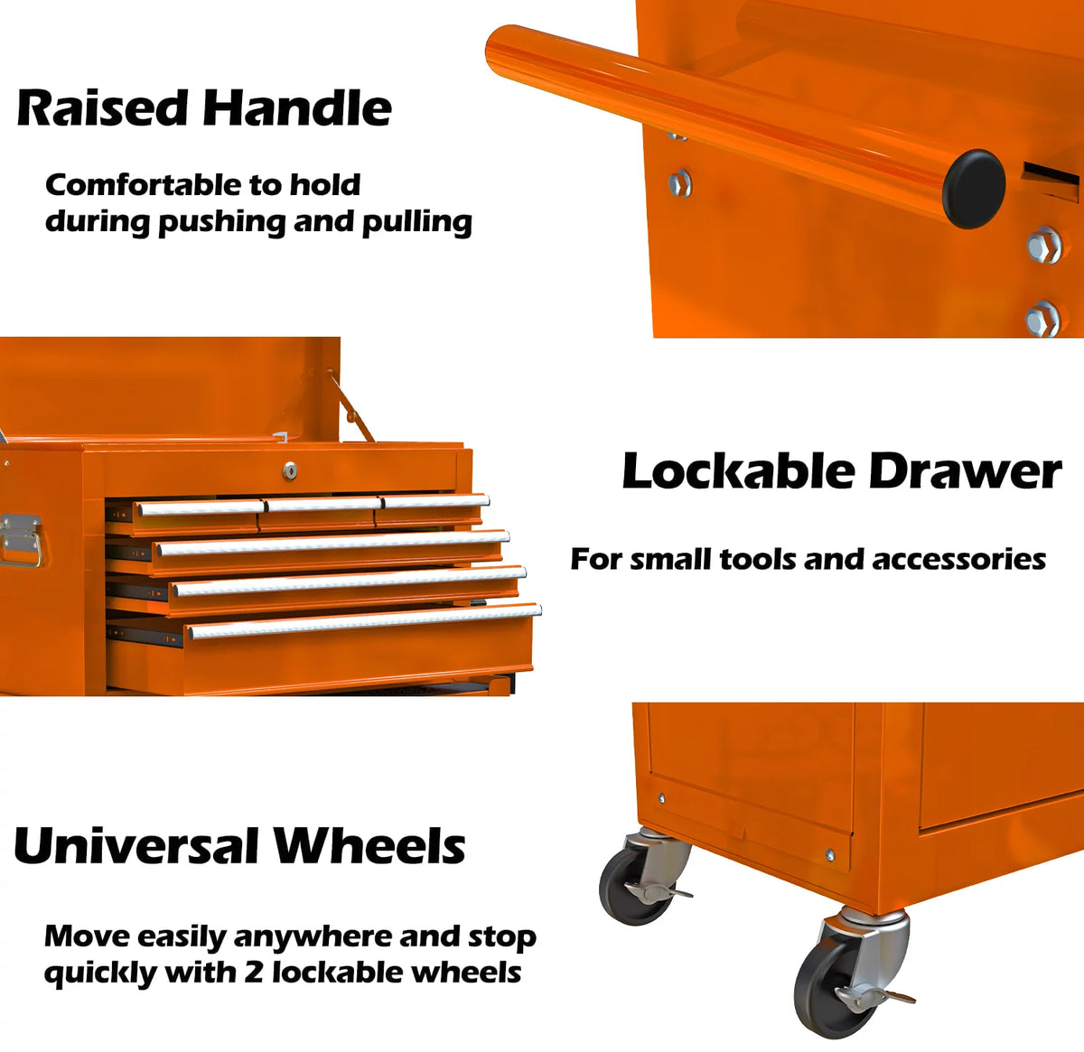 Blue 8 Drawer Rolling Tool Chest with Lock A585048