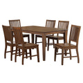 7-Piece Brown Wood Dining Set V50201