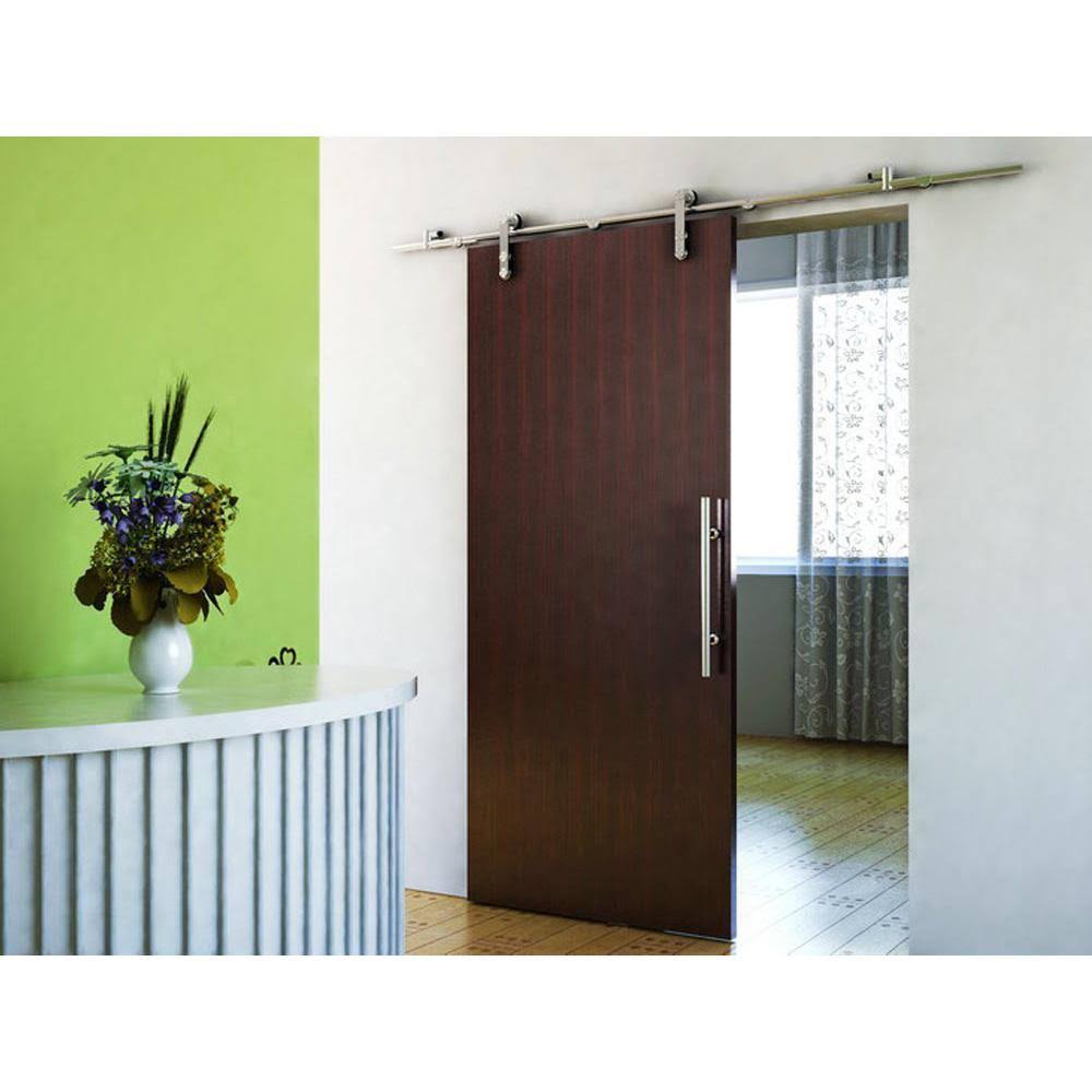 Matte Black Sliding Door Hardware 2-Set E887768